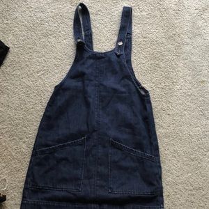 Denim skirt overalls